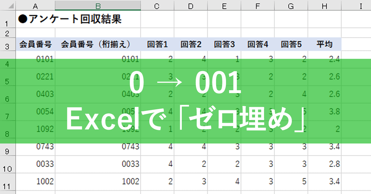 エクセルでゼロ埋めをマスター!「001」表示の4つの方法 1 e382a8e382afe382bbe383abe381a7e382bce383ade59f8be38281e38292e3839ee382b9e382bfe383bcefbc81e3808c001e3808de8a1a8e7a4bae381ae4e381a4