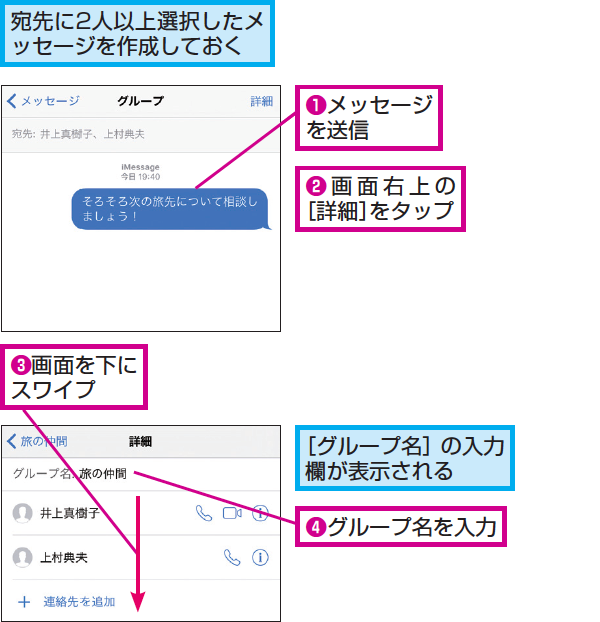 iPhone/Macでグループメッセージを活用!3人以上で会話する方法 1 iphone mace381a7e382b0e383abe383bce38397e383a1e38383e382bbe383bce382b8e38292e6b4bbe794a8efbc813e4babae4bba5e4b88ae381a7e4bc9ae8a9b1e38199