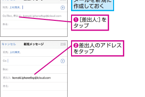 iPhoneでメール作成中に差出人アドレスを変更する裏技