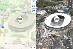 iPhoneのマップで3D航空写真を堪能！立体表示の楽しみ方