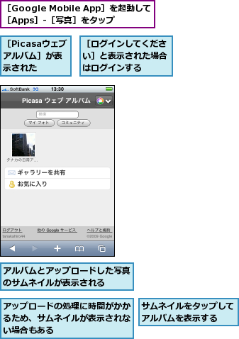 iPhoneの写真をPicasaウェブアルバムにアップロードする方法 1 iphonee381aee58699e79c9fe38292picasae382a6e382a7e38396e382a2e383abe38390e383a0e381abe382a2e38383e38397e383ade383bce38389e38199e3828b 1