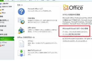Office 2010のサポート終了をチェック！バージョン確認法