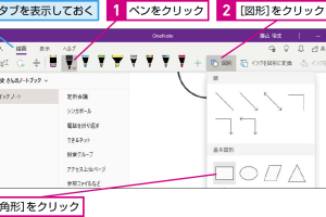 OneNoteに図形を挿入！メモを視覚的に強化する方法